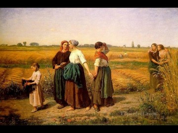 ジュール・ブルトン Painting - リーパーズの田園地帯 現実主義者 ジュール・ブルトン